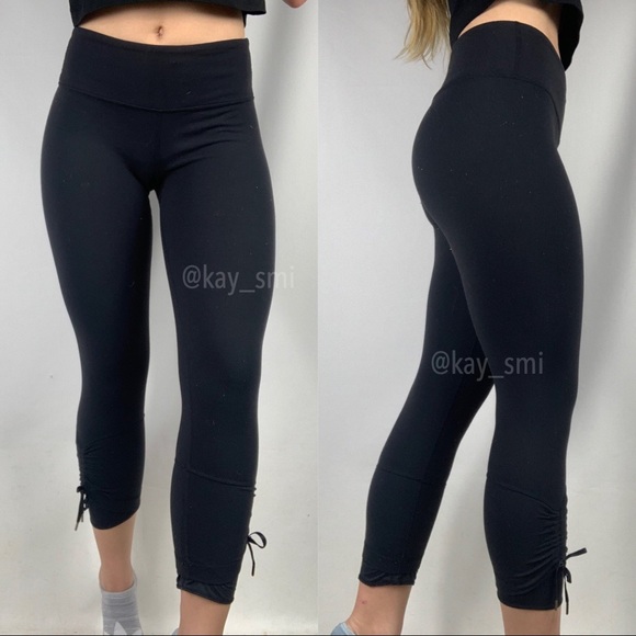 lululemon athletica Pants - Lululemon Wandering Yogi Black Crop Leggings